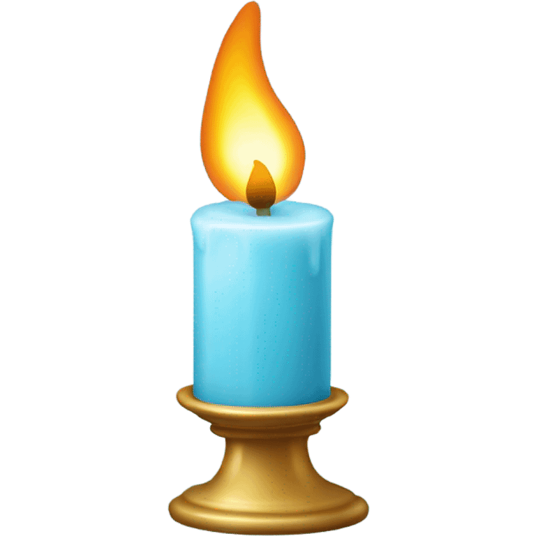 Light blue candle  emoji