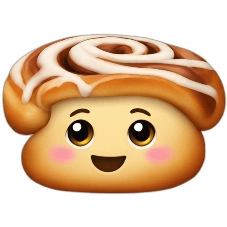 happy cinnamon bun emoji