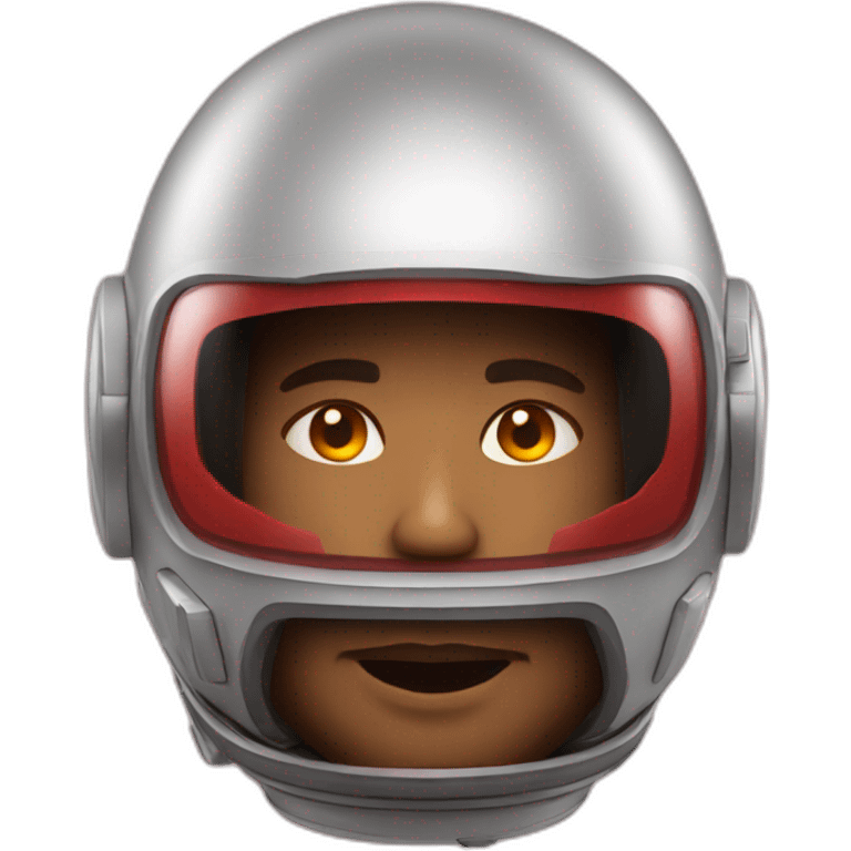 MAN IN A SPACE HELMET RED LIGHT emoji