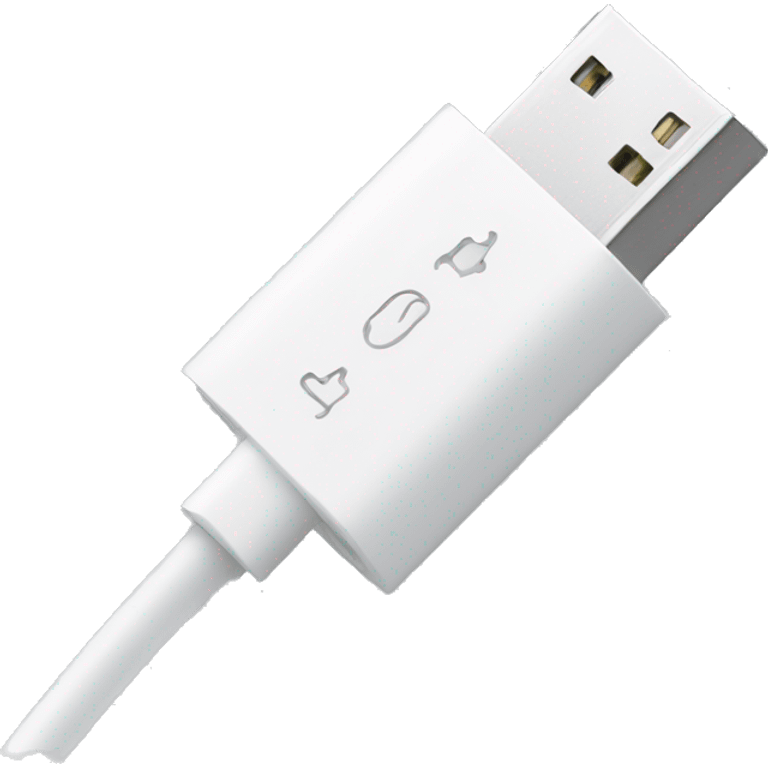 White usb cable emoji