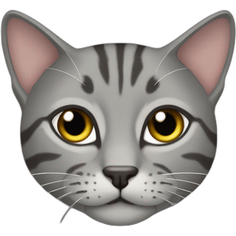 two grey tabby cats togheter emoji