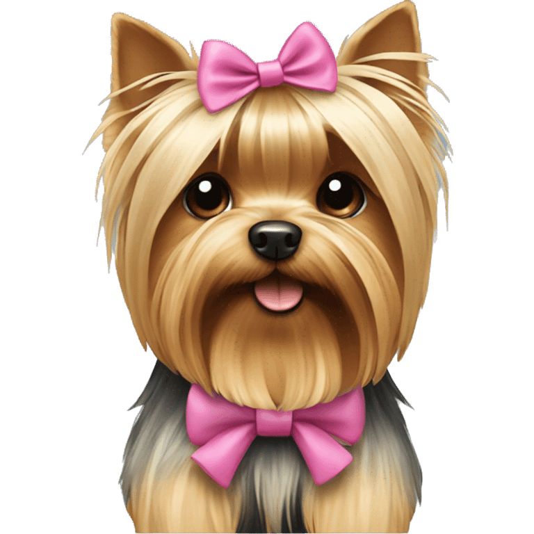 Yorkshire terrier with bow  emoji