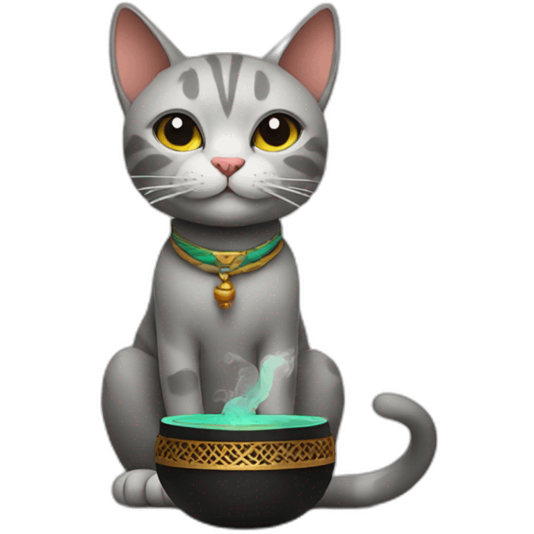 Cat with shisha  emoji