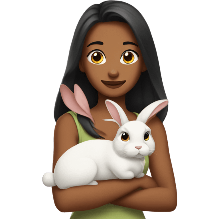 Jasmine beat a rabbit emoji