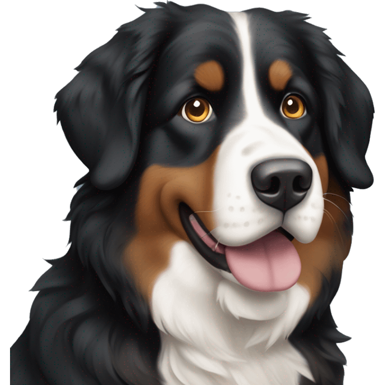 auszralian shepherd / bernese mountain dog mix with blue eyes emoji