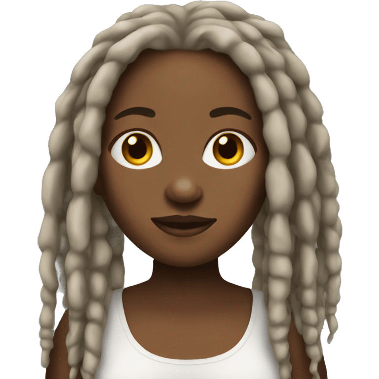 Black woman with dreads emoji