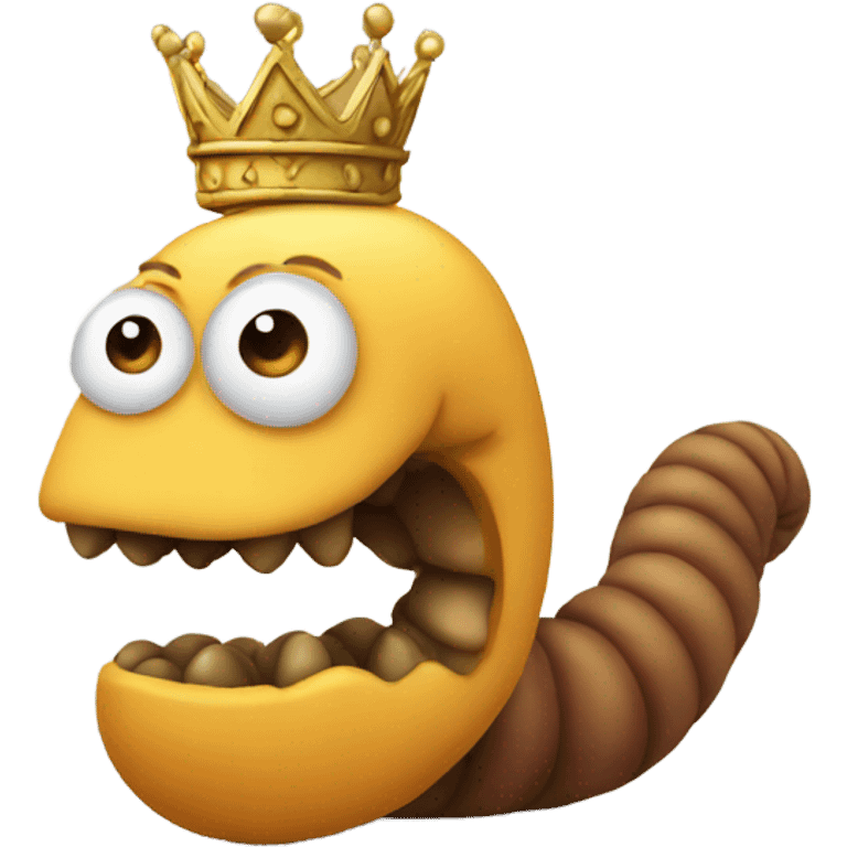 Worm with crown emoji