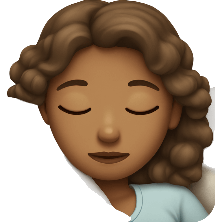 brown hair girl sleeping emoji