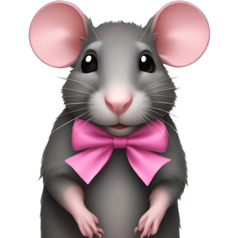 rat with a pink bow emoji