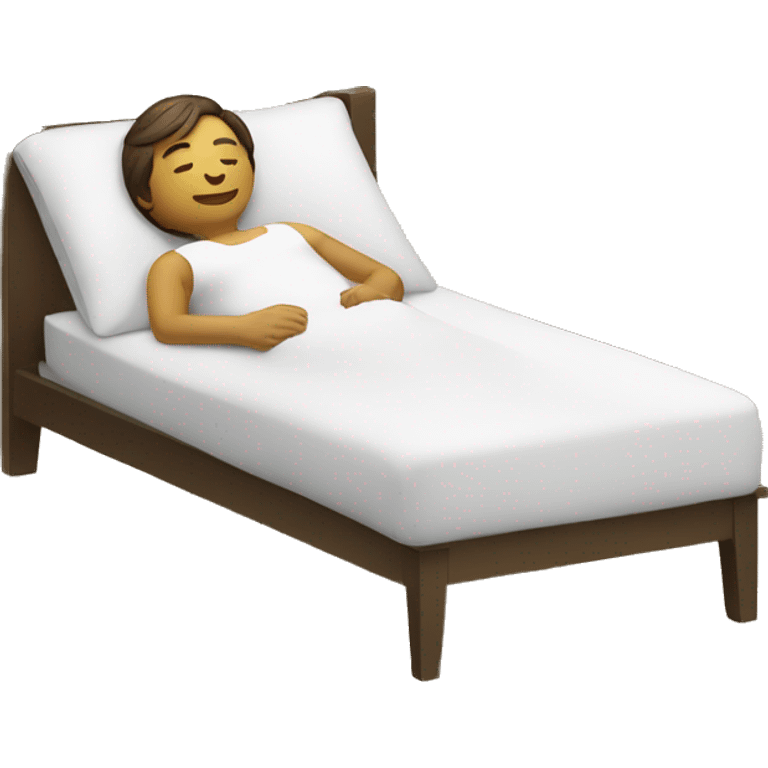 relaxing person, lying on a bed emoji