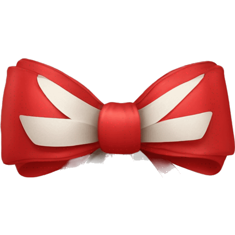 Red bow with ribbons  emoji