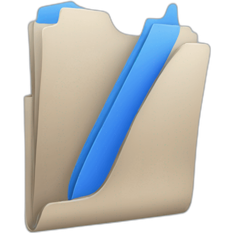 Folder colour blue  emoji