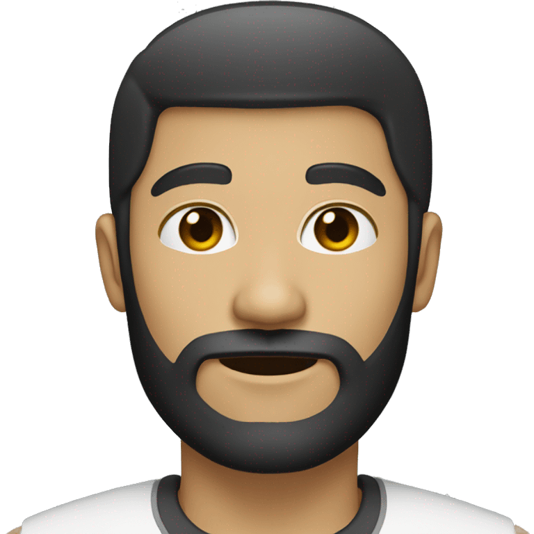 Person: Light Skin Tone, black beard with lens  emoji