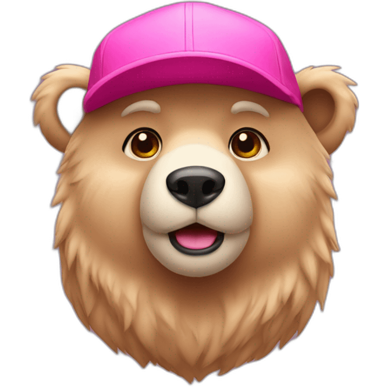 bear with a pink cap emoji