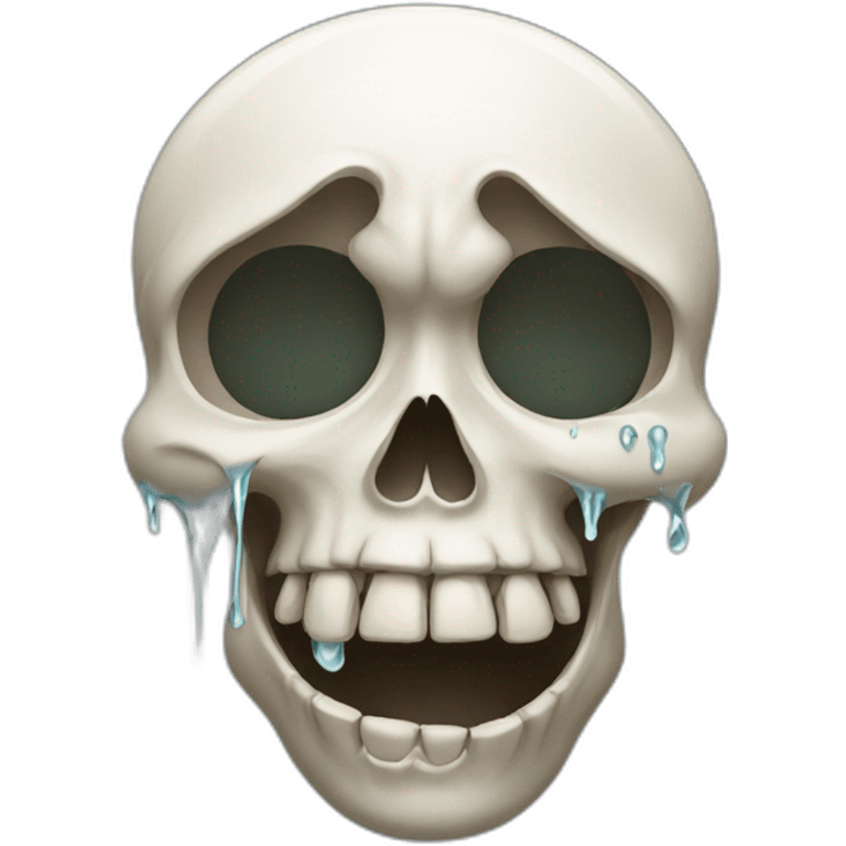 Crying skull with tears emoji