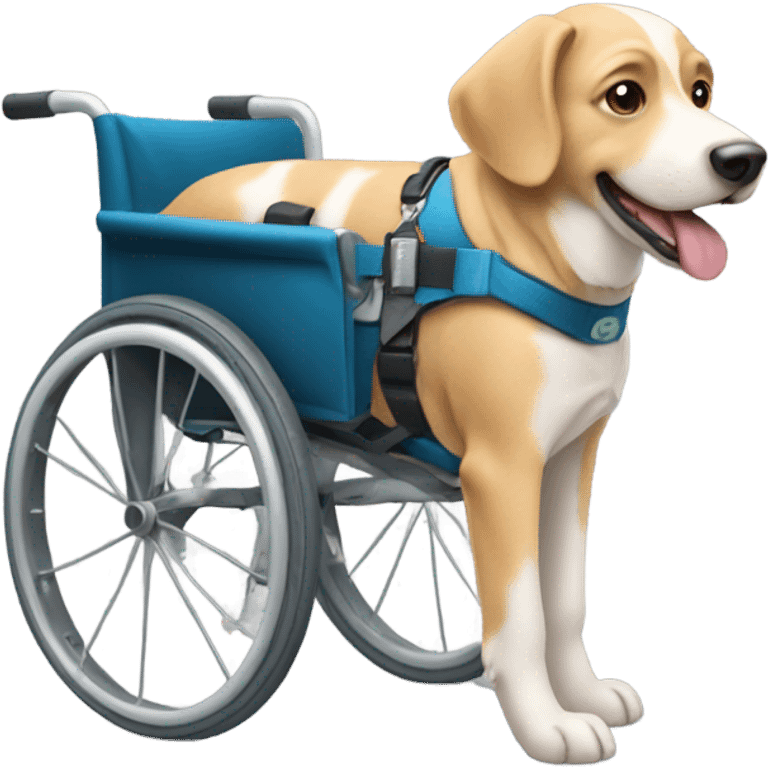 Wheel chair dog emoji