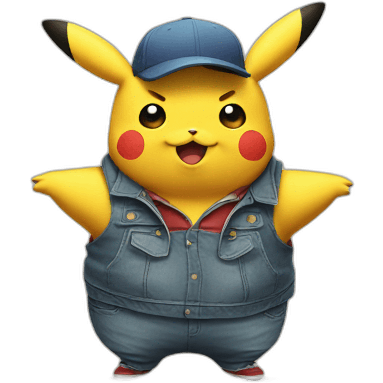 Fat Pikachu with clothes  emoji