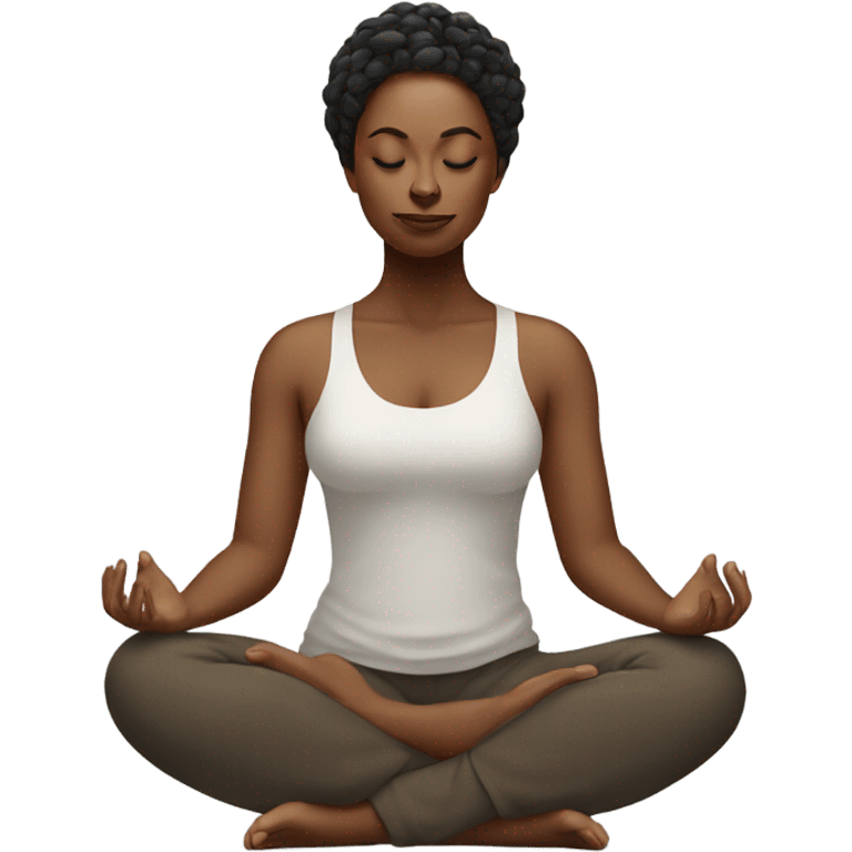 Black woman meditating  emoji