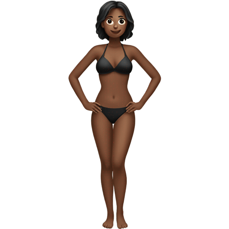 woman in bikini black  emoji