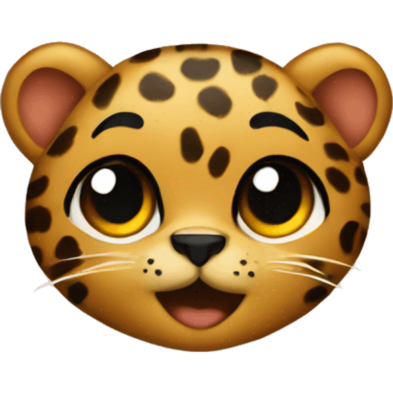 Hear with leopard print emoji