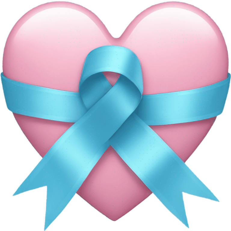 Light blue heart with a ribbon emoji