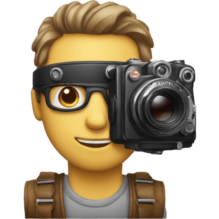 man with an old camera emoji