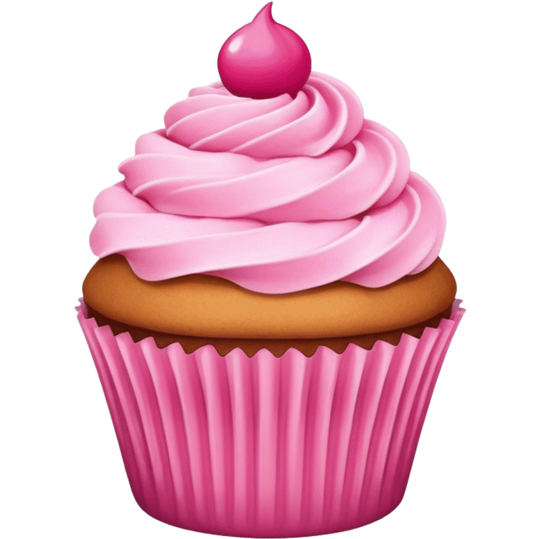 Cupcake with pink icing emoji