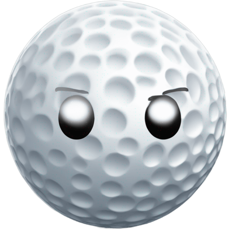 Golf ball with a tick emoji