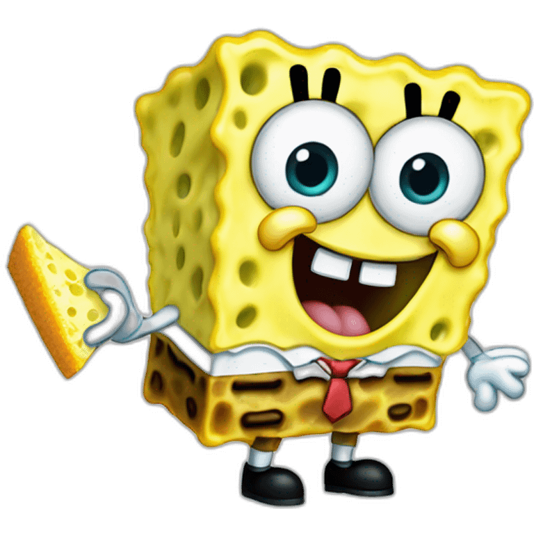 spongebob squarepants eating a sponge emoji