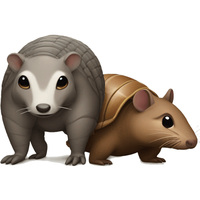 An armadillo and otter  emoji