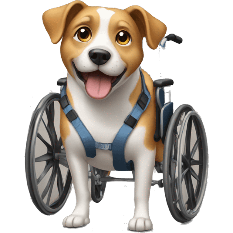 a dog in a wheelchair emoji