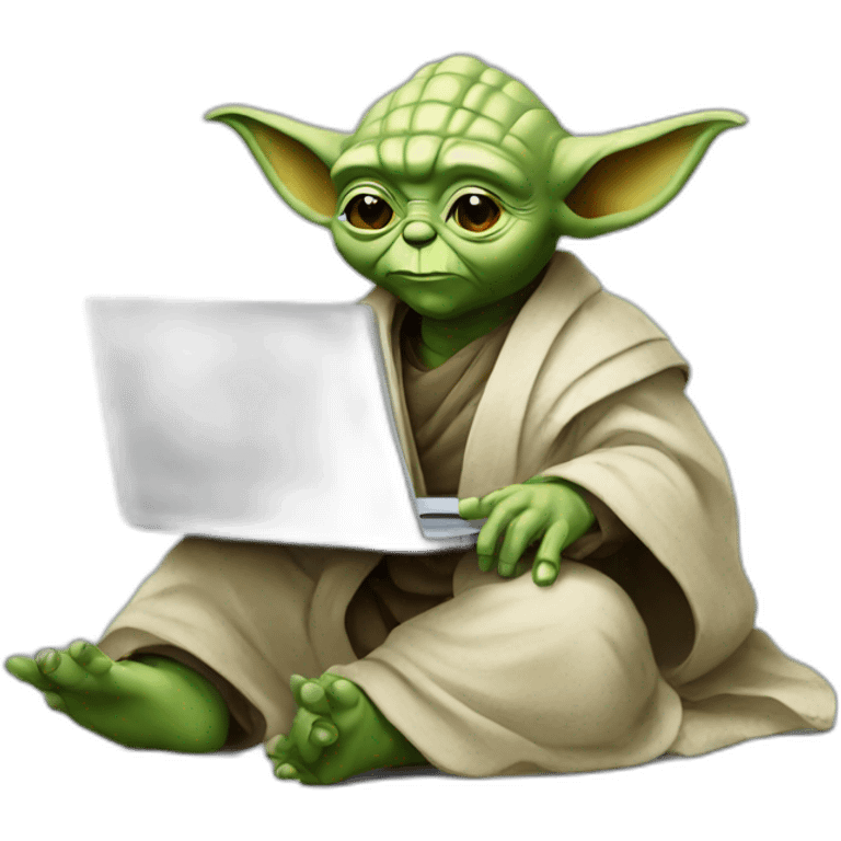 yoda with a laptop emoji