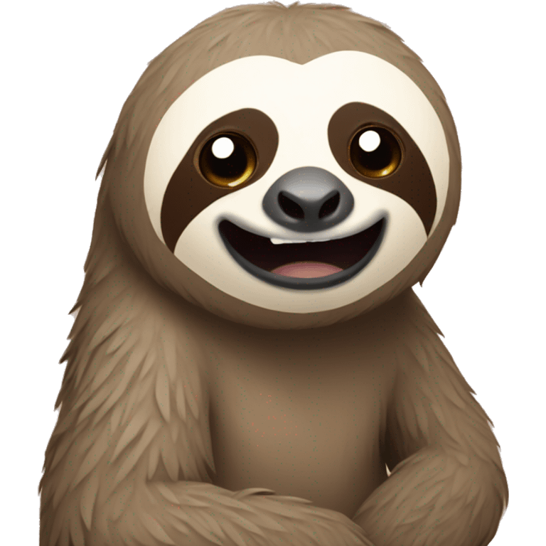 sloth that has a sign saying moyo emoji