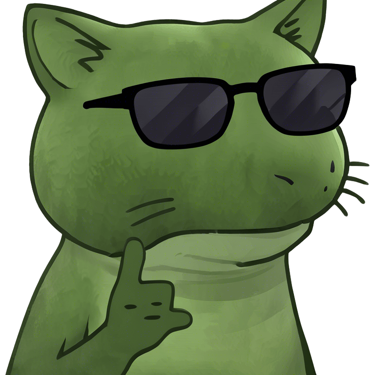 Cat with sunglasses emoji