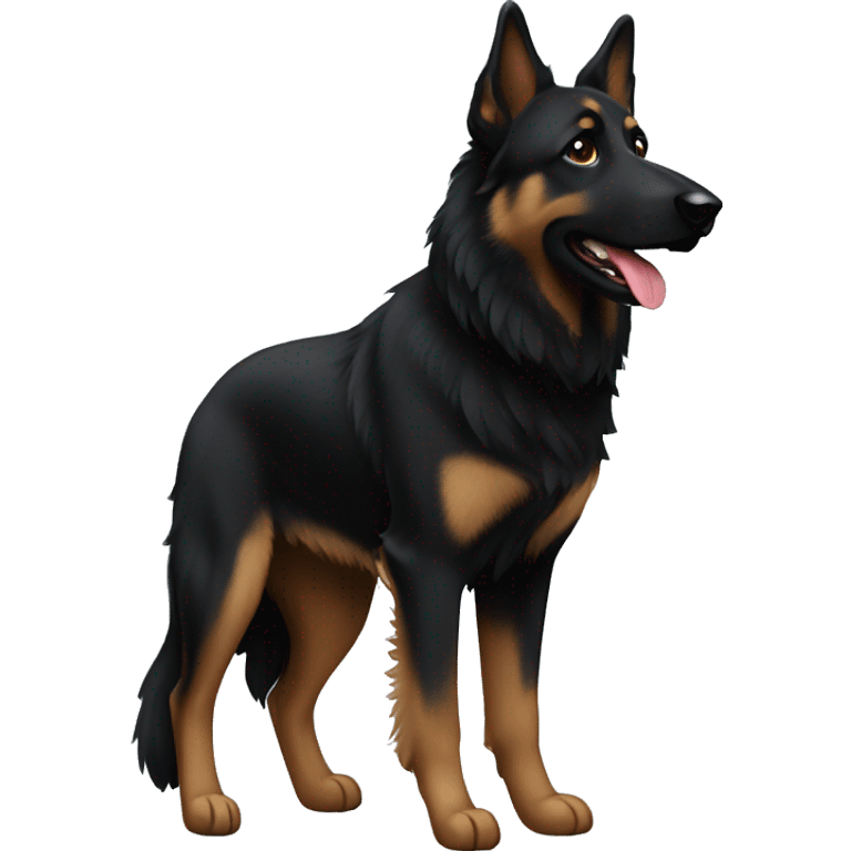 Black Belgian Germans Shepard   emoji