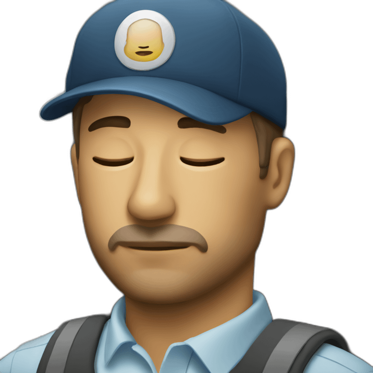 sleeping truck driver emoji