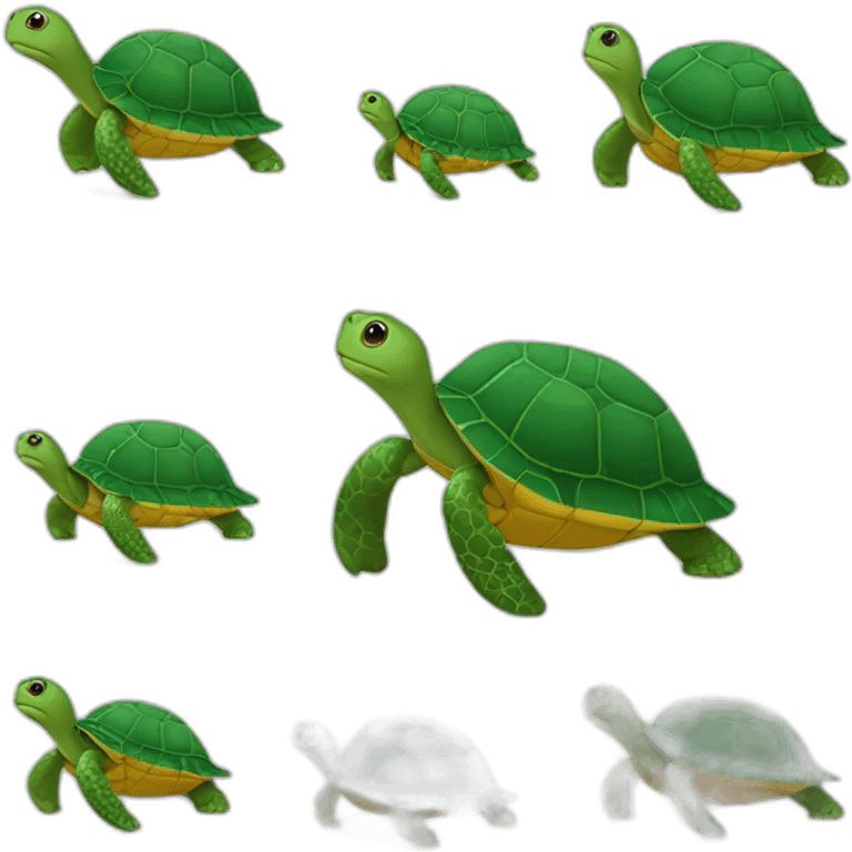 L’autre sur une tortue emoji