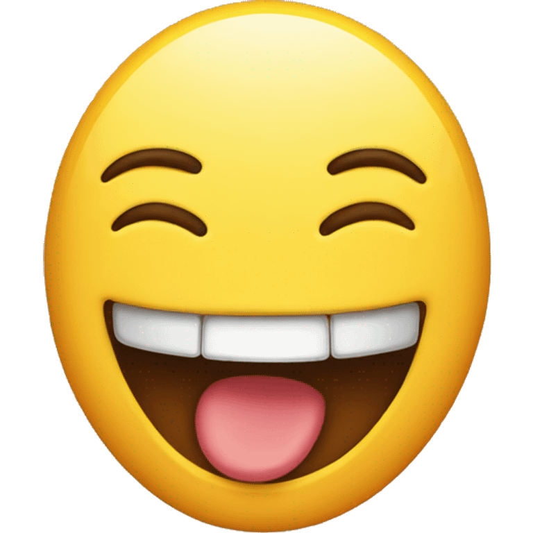 Make an emoji of a smile with embarrassment emoji