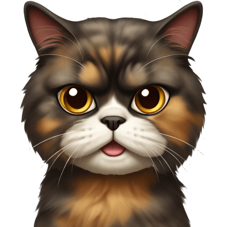 Annoyed Tortoiseshell Persian cat  emoji