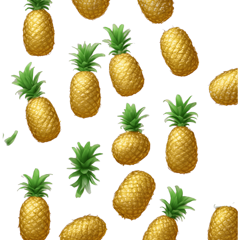 Gold pink pineapple emoji