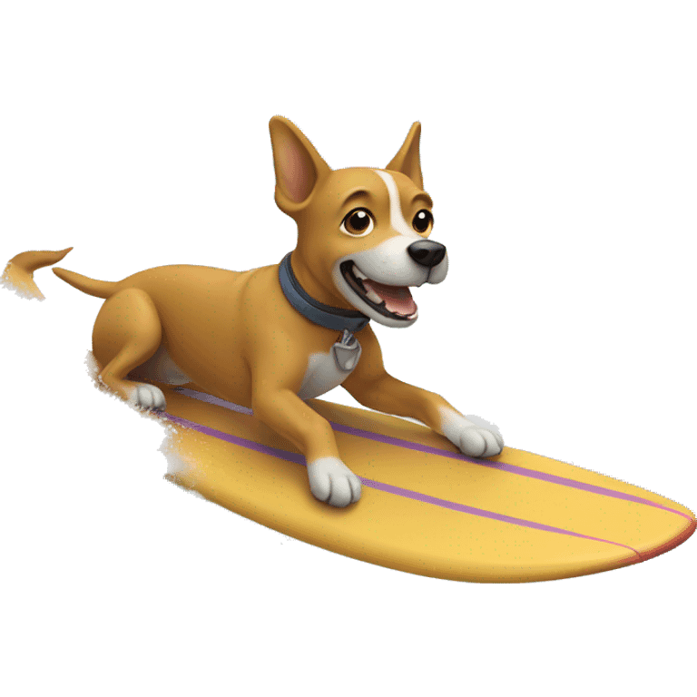 Dog surfing  emoji