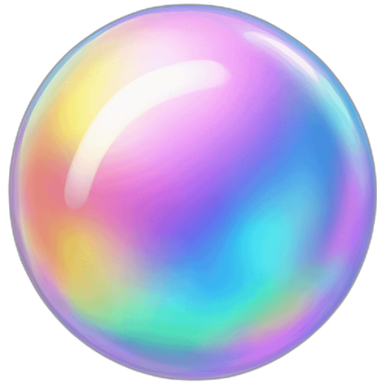 Bubble iridescent emoji