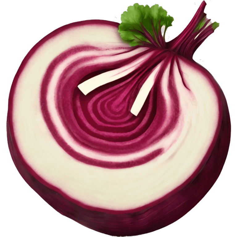 Beetroot sliced open emoji