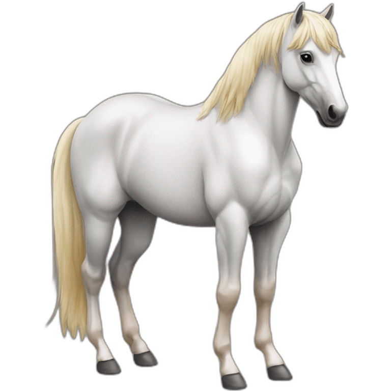 horse male full body, anatomically correct emoji