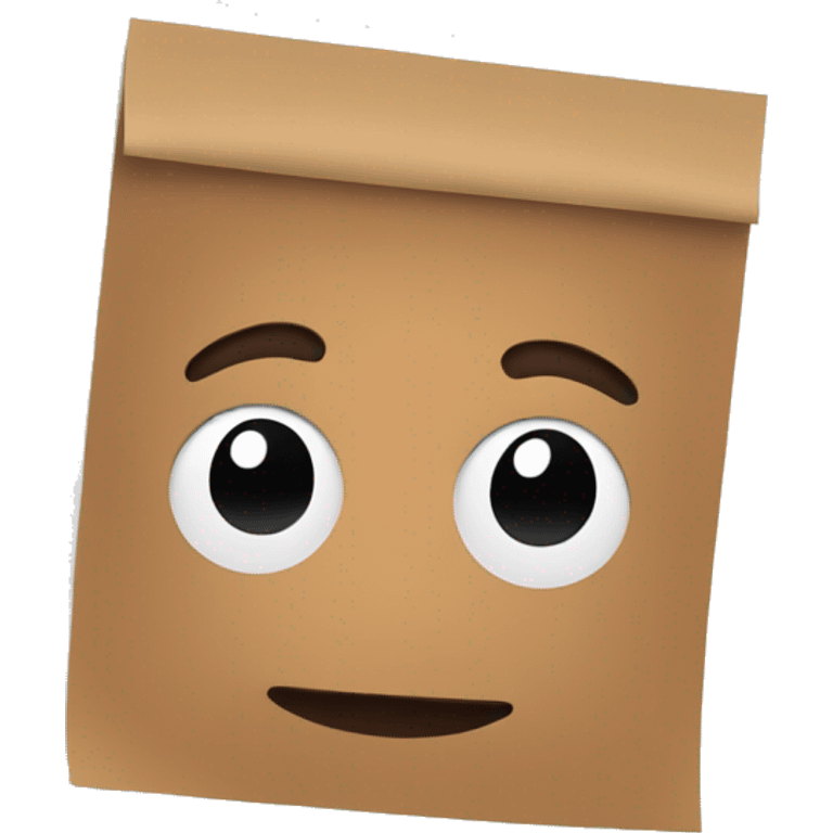 Brown sticky note emoji