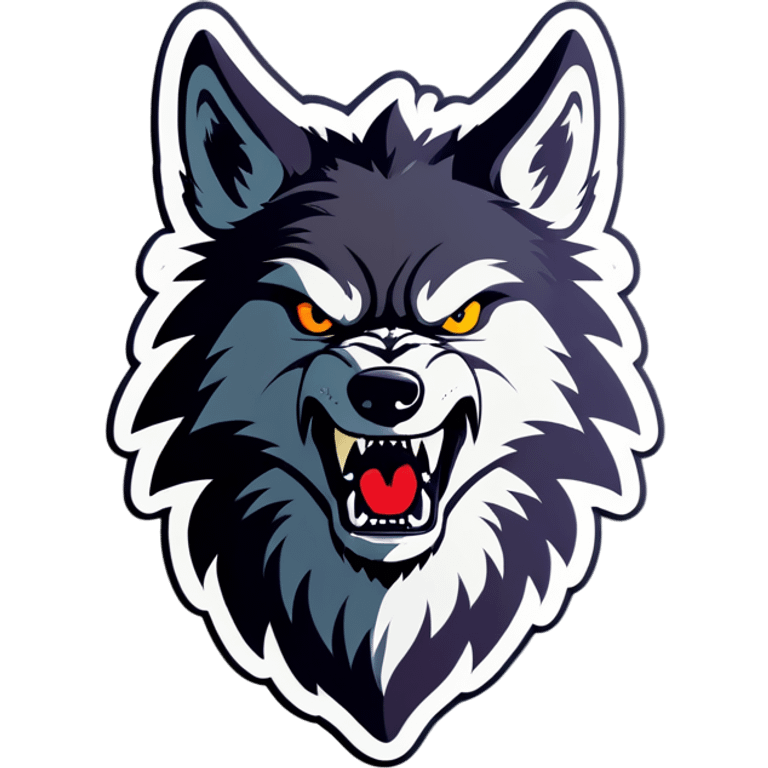 Angry wolf  emoji