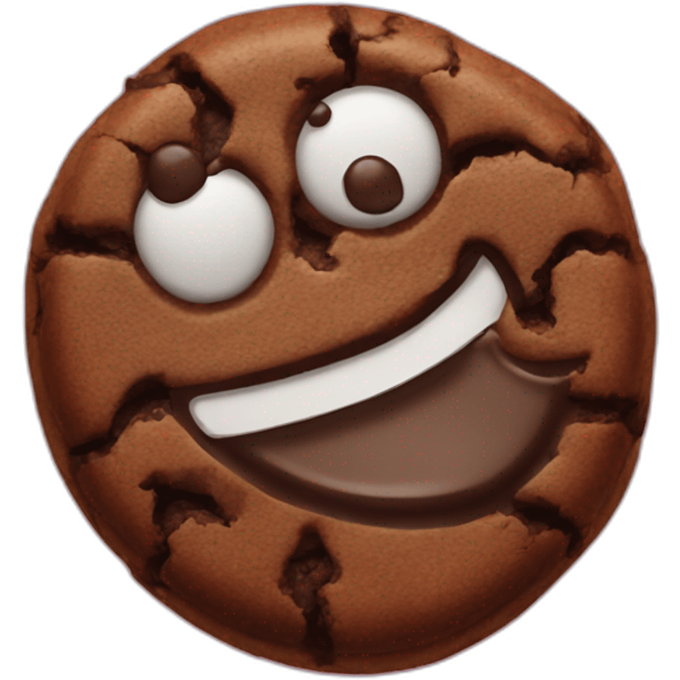 single chocolate cookie emoji