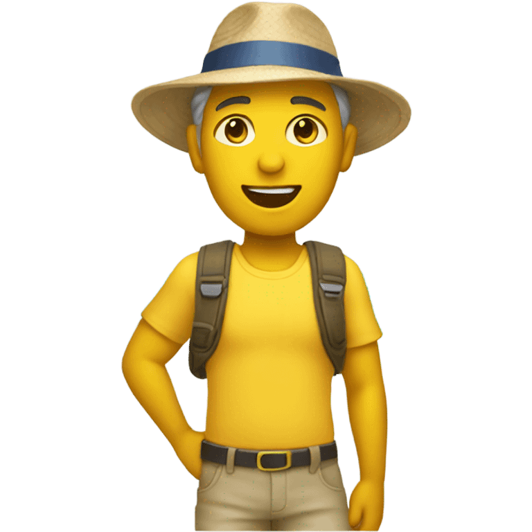 beach tour guide yellow skin emoji