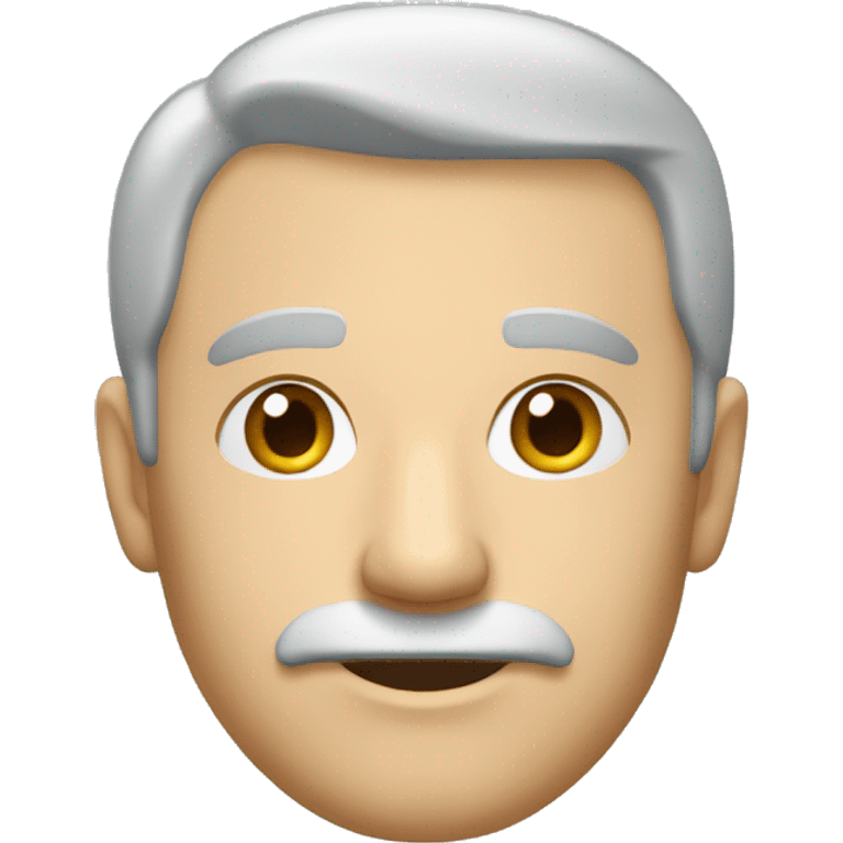 homme 64ans sans moustachelunette fumé bleue emoji