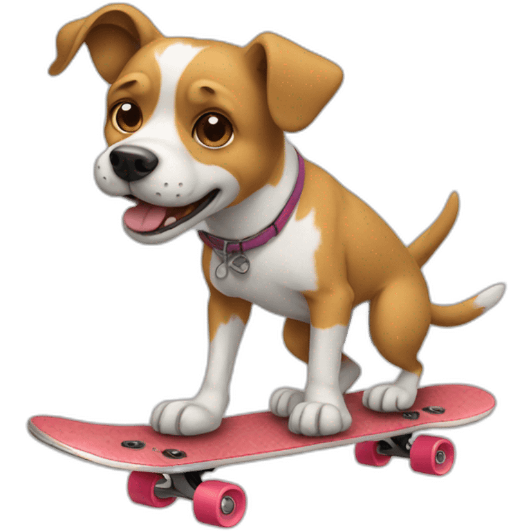 skateboarding dog emoji